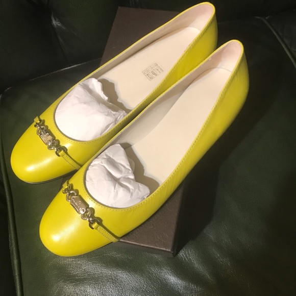 Yellow Gucci sandals
